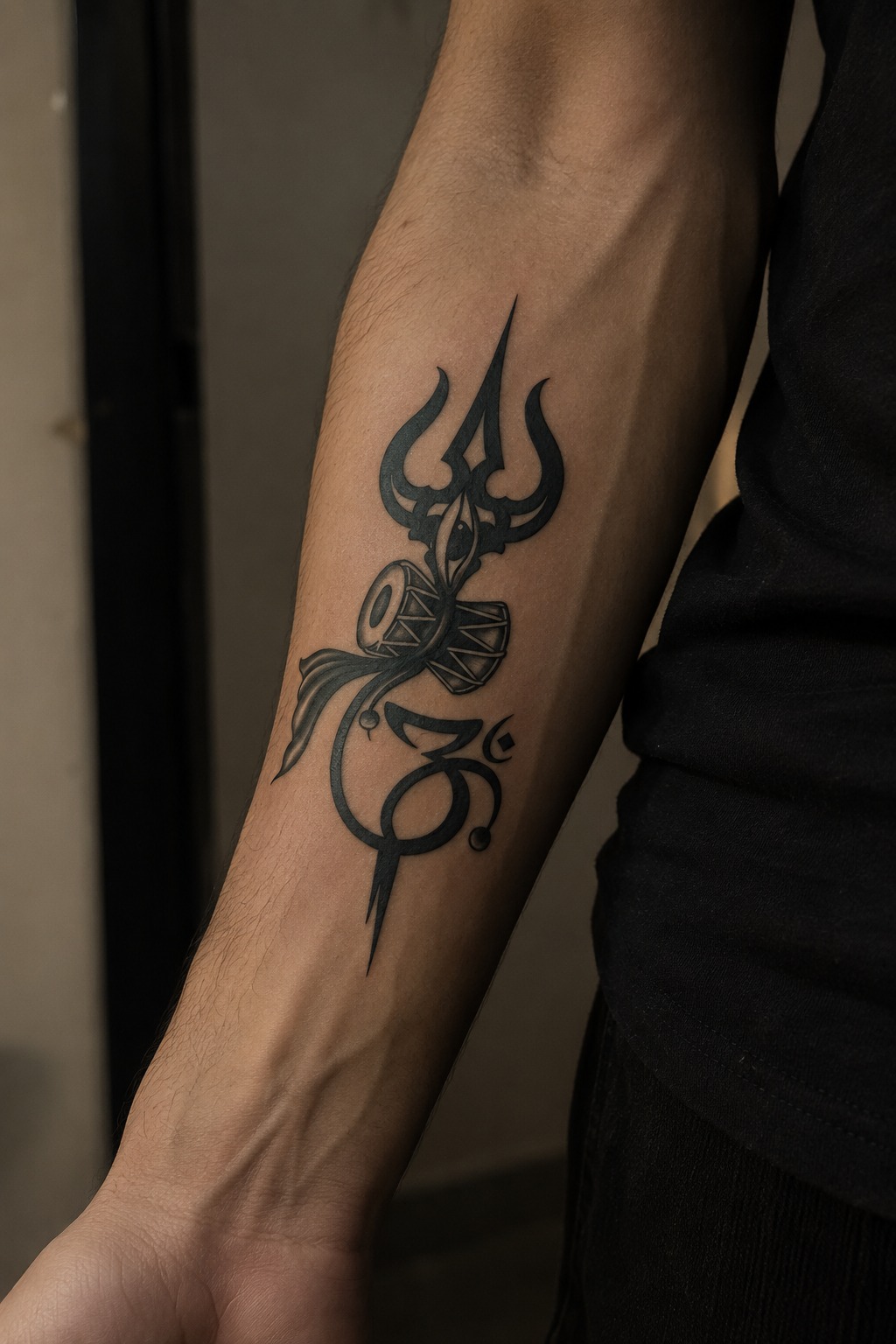 Trishul Pulse semi-permanent tattoo shown on skin